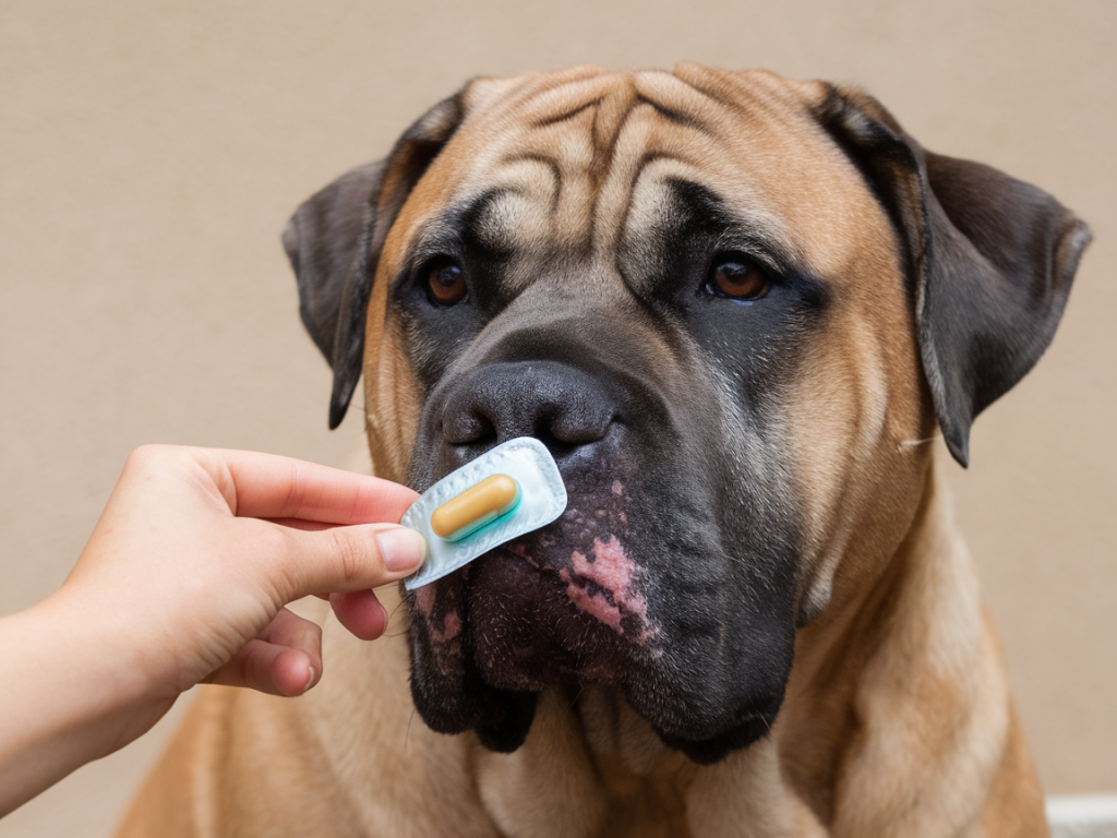 How to introduce pills and liquid medication to stubborn bullmastiffs without force: treats, tools and a desensitization routine