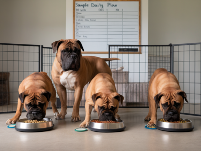 Practical feeding routines for multi-bullmastiff homes with different appetites: timed feeders, separation strategies and sample daily plans