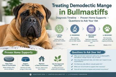 Treating demodectic mange in bullmastiffs: diagnosis timeline, proven home supports and questions to ask your vet
